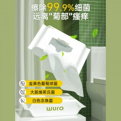 无染 湿厕纸卫生湿巾 40抽6包装  WR090