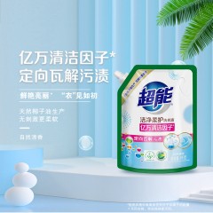 超能洗衣液鲜艳亮丽袋装6件套 4.6斤（1kg+100g*3+500g*2）