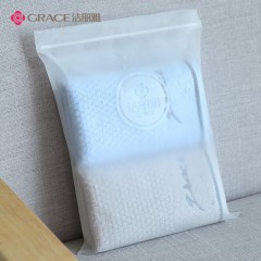 "洁丽雅（Grace）毛巾 纯棉吸水洗脸巾柔软简约面巾擦脸洁面巾 2条装 兰+灰 （颜色随机）"