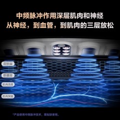 Skg腰部按摩仪 四区揉捏缓解酸累 智能护腰按摩器腰带W7二代豪华月光金