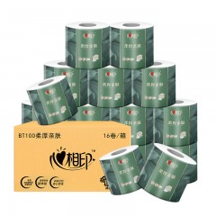 心相印BT100商用（柔厚亲肤）四层100克16粒装卷筒卫生纸