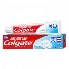 高露洁（Colgate）牙膏套装固齿清新减轻牙渍家庭装 140g美白牙膏4支