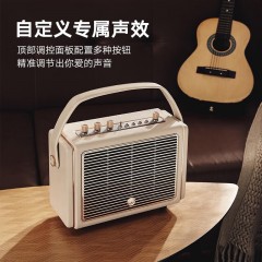 猫王收音机猫王音响M4 蓝牙音箱家用电脑音箱便携式低音炮无线户外音响移动重低音手提式音响 M4白