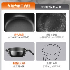 九阳（Joyoung）炒菜机机器人家用多用途锅电炒锅自动翻炒无油烟精准控温智能烹饪五大烹饪功能不粘内胆 3.5L